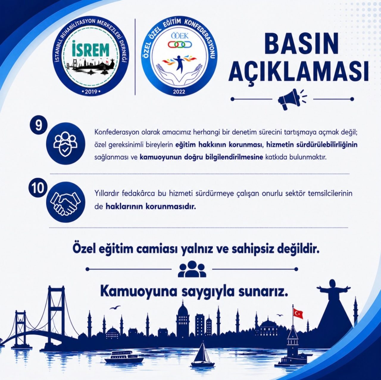 BASIN AÇIKLAMASI  ÖZEL EĞİTİM CAMİASININ İTİBARI HEPİMİZİN SORUMLULUĞUDUR – görsel 4